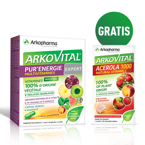 Slika Arkovital Pure Energy EXPERT + GRATIS Acerola 1000