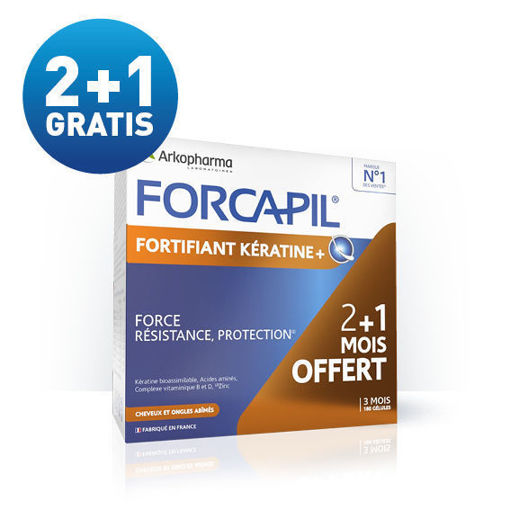 Slika Forcapil Keratine+ 2+1 gratis